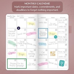 Pocket – Small Undated Monthly & Weekly Goal Journal and Calendar for