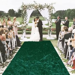 Aisle Runner Wedding Decoration Dark Green Velvet Aisle Runners Carpet Runner…
