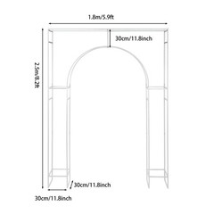 Wedding Arch Ceremony Square Metal Balloon Arch Stand for Wedding Birthday Party