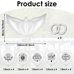 Piriuuo White Dove Memorial Balloons Set – 20 & 3 12 Inches,