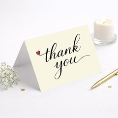 Cheerin 20 Pack White Thank You Cards With Envelopes Set – Elegant Thank You …