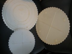 Wilton Circles of Strength 7 tier Cake Separator Plates Scalloped 4 Different Sz