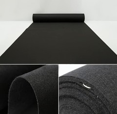 Elegant Black Aisle Runner Carpet – 24″ Wide x 50′ Long for Weddings & Events
