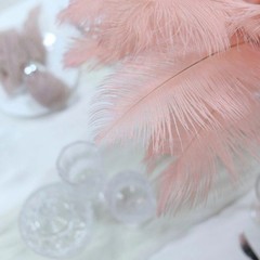 12 pcs 13-15″ long Rose Gold Genuine Ostrich FEATHERS Wedding Party Centerpieces