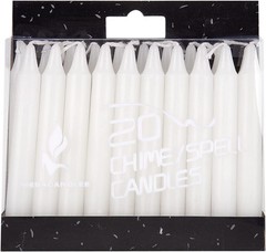 Mega Candles 20 pcs Unscented White Exquisite Mini Taper 20 Pieces,