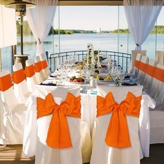 24 Pcs Satin Table Runner Bulk 12 x 108 Inches Long Table Runners Orange
