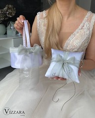 Ring bearer pillow White and Sage green wedding, Personalized, Wedding pillow