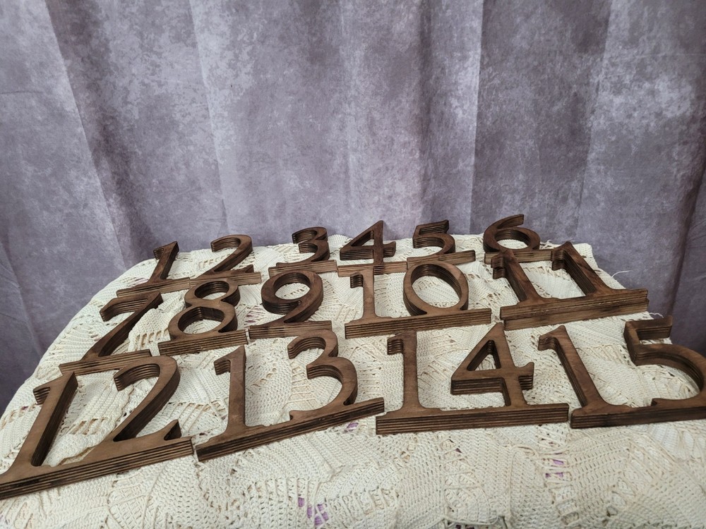 Rustic Wood Table Numbers 1-15 Freestanding Wedding Event Table Markers