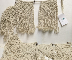 Boho Knit Cream Cotton Macrame Garland – 1.3m ( Talking Tables) NIP