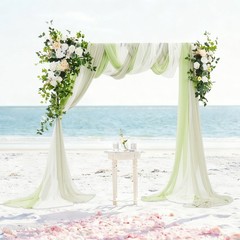 Artificial Wedding Arch Flower Kit Decorative Artificial Flowers With Drapes