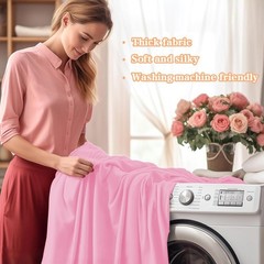HAORUI Open Back Table Skirts, 4Pack Rectangle Wrinkle Resistant Table Clothe…