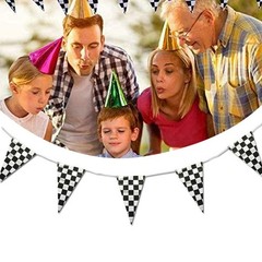 Home Outdoor Flags Bunting PE Party Pennant Flag 30cm X 40cm Black White