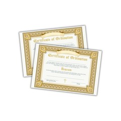 Deacon Certificate of Ordination 30pk Cardstock Paper 6×9” 6×9 inches, kraft