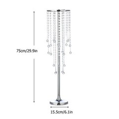 2 Pcs 29.5 inches Crystal Flower Stand Wedding Centerpieces for Tables, Table…