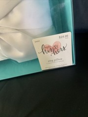 White Satin Bowknot Ring Bearer Pillow Cushion Ceremony Wedding