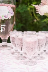 Weddingstar Vintage Inspired Pressed Glass Goblet, Clear