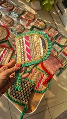 Colorful handfans set of 20 wedding favors Sangeet Mehndi Haldi Dholki ceremony