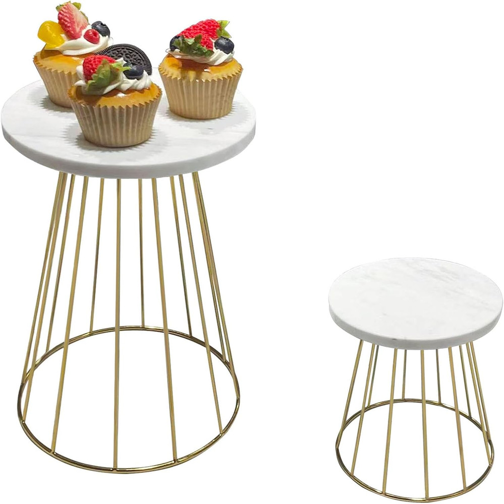 Premium Marble Cupcake Stand Set of 2 – Elegant Party Décor Display