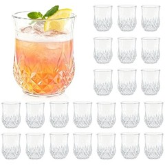 Pack Plastic Stemless Wine Glasses,12oz Unbreakable Vintage 24 12oz-transparent