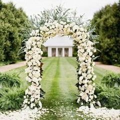 7.9ft Metal Army Green Wedding Party Prom Garden Floral Decoration Arbor Arch