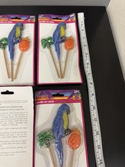 Set Of 4 —3 PC Candle Sticks Luau Party Decor New In Box Palm Parrot Pineapple