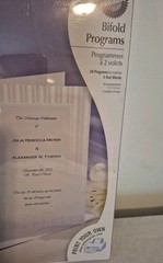 Wilton Bi-fold Programs~50 sheets~»White Simple Yet Elegant»~unused