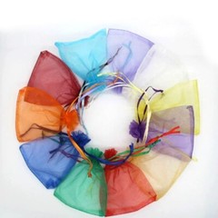 100pcs Drawstring Bags Multicolor Wedding Favor Bag Organza Gift Bag Pouch 4″x5″