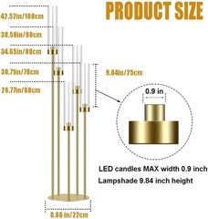 Gold 42in 1 Set Candelabra Centerpiece for Weddings & Events