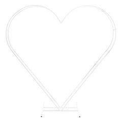 Metal Heart Shaped Wedding Arch Backdrop Stand White for Wedding Ceremony Decor!