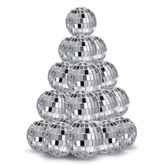 Yescom 20PCS 1.6″ Small Disco Ball Mirror Mini Hanging for Events Wedding Party