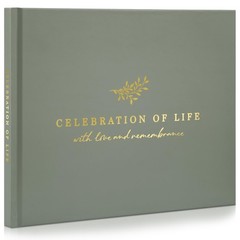 Sage Funeral Guest Book Celebration of Life Memorial Sign In Book
