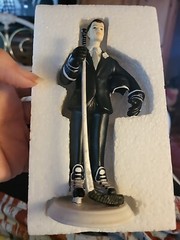 Hockey Player Groom and Fan Porcelain Wedding Cake Topper