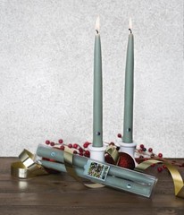 Colonial Candle Bayberry Scented Taper Candle, Virtually 10 In,