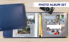 12×12 P Album 3 Ring Binder, Leather Cover Scrapbook Album 12×12