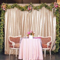 DUOBAO Champagne Backdrop Curtain 8ft Photo Background Wedding Backdrops 4FT …