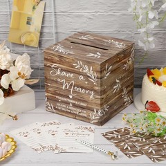 Pajean 50 Pcs Share a 10 x 15 cm (cards), 19 x 19 x 19 (box), Wood Color