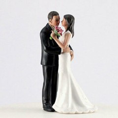 Main Squeeze Cheeky Couple Funny Wedding Cake Topper Medium Skin Tone