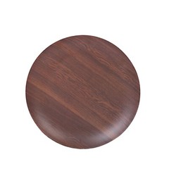 6 Brown 8″ Round Wood Grain Design Heavy Duty Plastic Plates Party Decorations