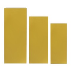 3-Pc Gold Iron Display Pedestal Stands Cuboid Set for Wedding Party