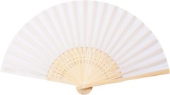 Elegant White Folded Hand Fans for Weddings (50 Pack)