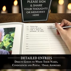 Funeral Guest Book | Memorial | for Cross Design