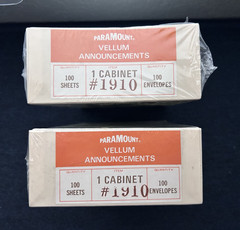 Paramount Vellum Announcements Stationery #1910 Lot 2 Boxes 100 Sheets Envelopes