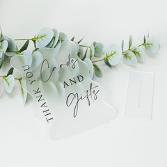 Frosted Acrylic Wave Sign with Stand Blank Table Numbers Base 5×7 In 10 Pack