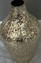 10” Gold Glitter Hand Made Centerpiece Used For Weddings Hold Flowers Etc