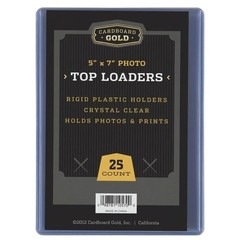 Cardboard Gold 5×7 Top Loaders for Cards – Clear Rigid PVC Toploader – Holds …