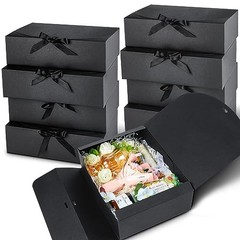 15 PCS Gift Boxes with Lids for Presents, 10.6 x 7.8 x 3.1 Inches Black
