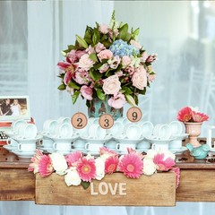 10Pcs Durable Wooden Slice Table Numbers Hanging Wedding Centerpieces Decor