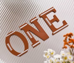 Football Wood ONE Sign, Decorative Wooden Block Word Signs, Freestanding Wood…