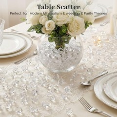 150PCS Crystal Clear Fake Diamonds – Ideal for Centerpieces and Party Scatter
