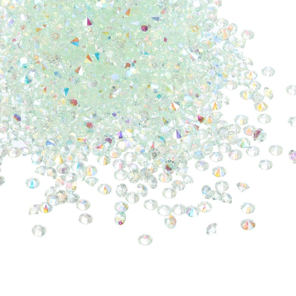 14000Pcs Acrylic Wedding Table Diamonds 3mm Crystals Gems Mint Green AB